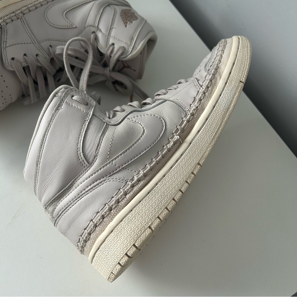 [8.5] Nike Air Jordan 1 Retro High Premium Desert Sand Baseball Stitch Wmns - Picture 7 of 16